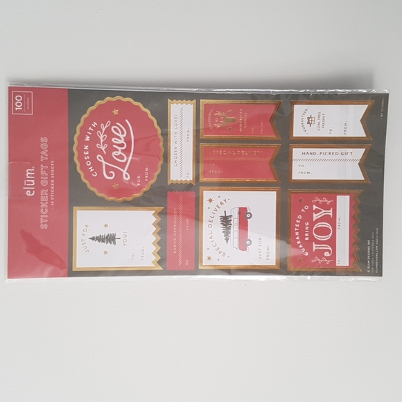 🎅🏼 100 Stickers Gift Tags (10 Sheets) - Picture 3 of 17